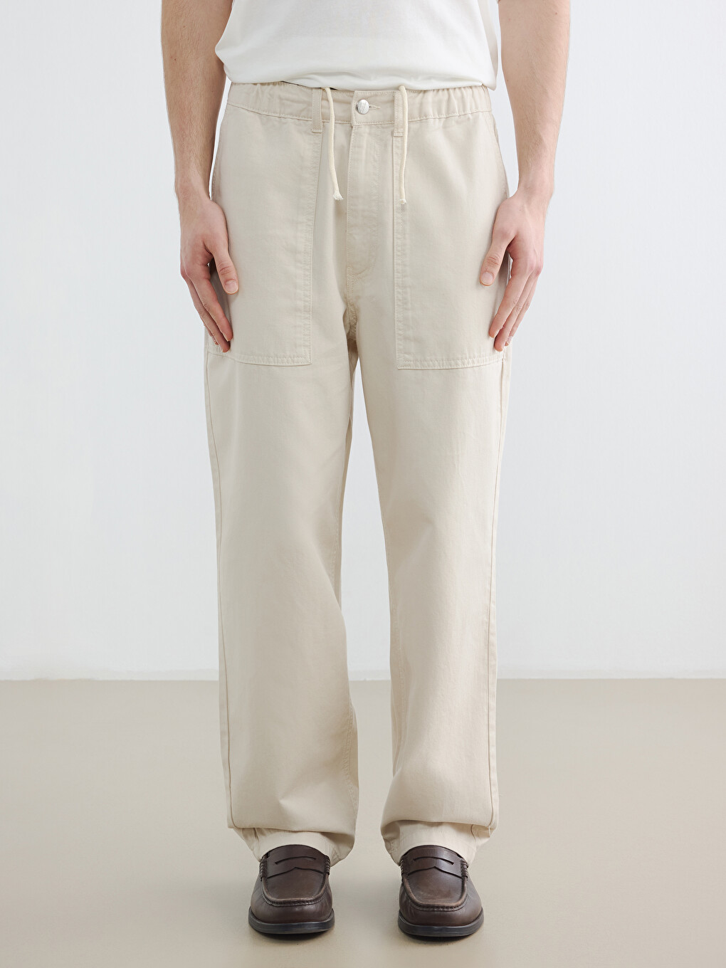 Regular Fit Gabardine Men's Trousers-3