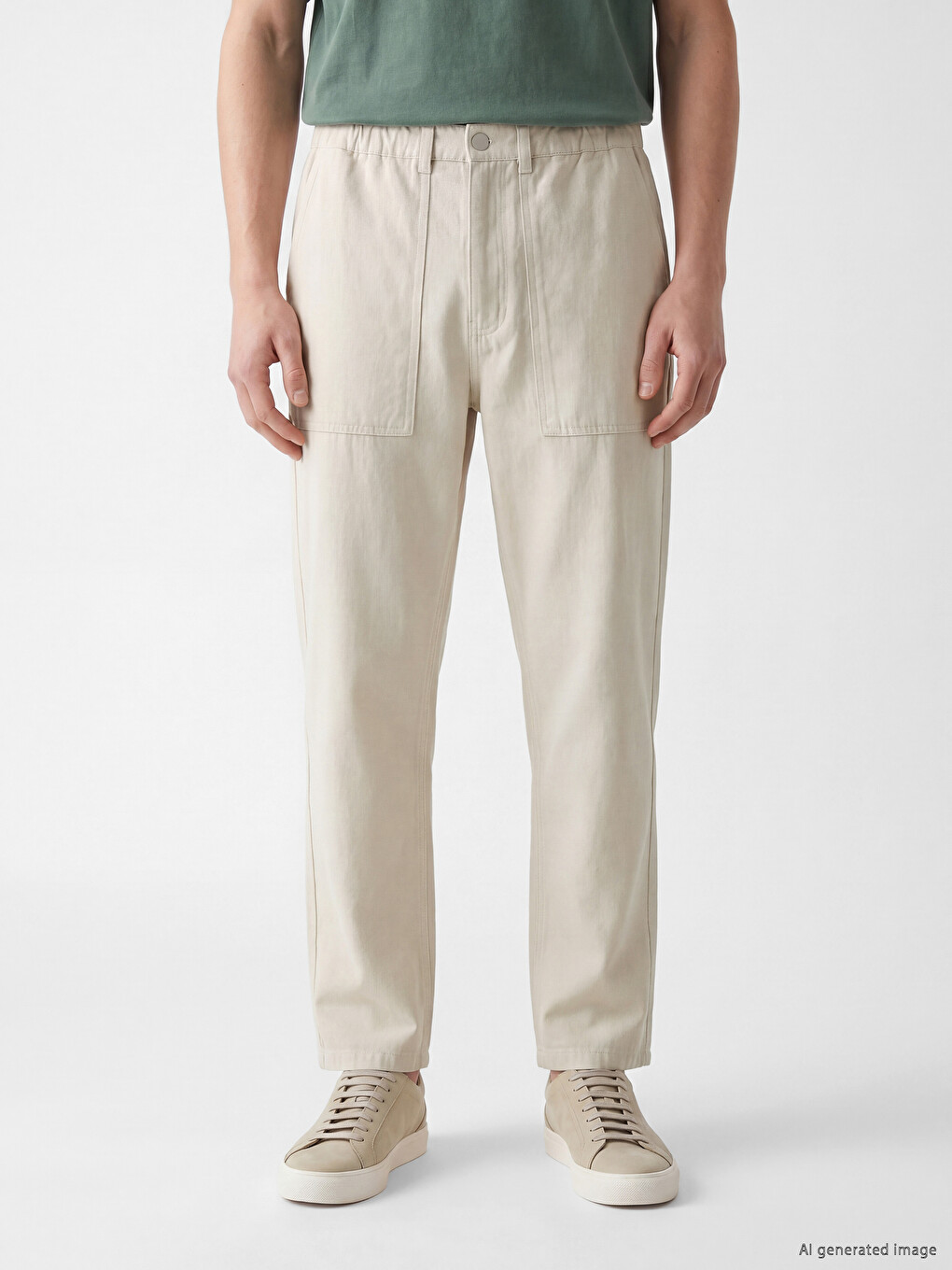 Regular Fit Gabardine Men's Trousers-2