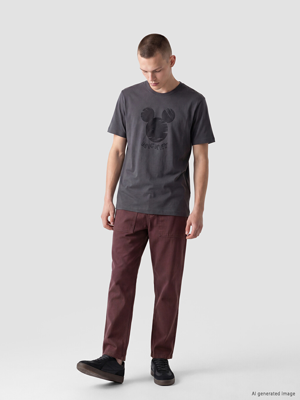 Pantalon Homme Coupe Régulière en Gabardine