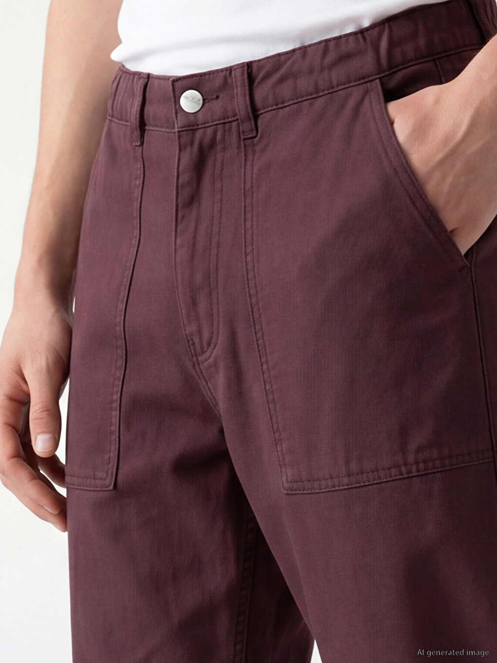 Pantalon Homme Coupe Régulière en Gabardine-2