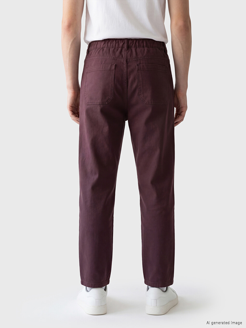 Pantalon Homme Coupe Régulière en Gabardine-3