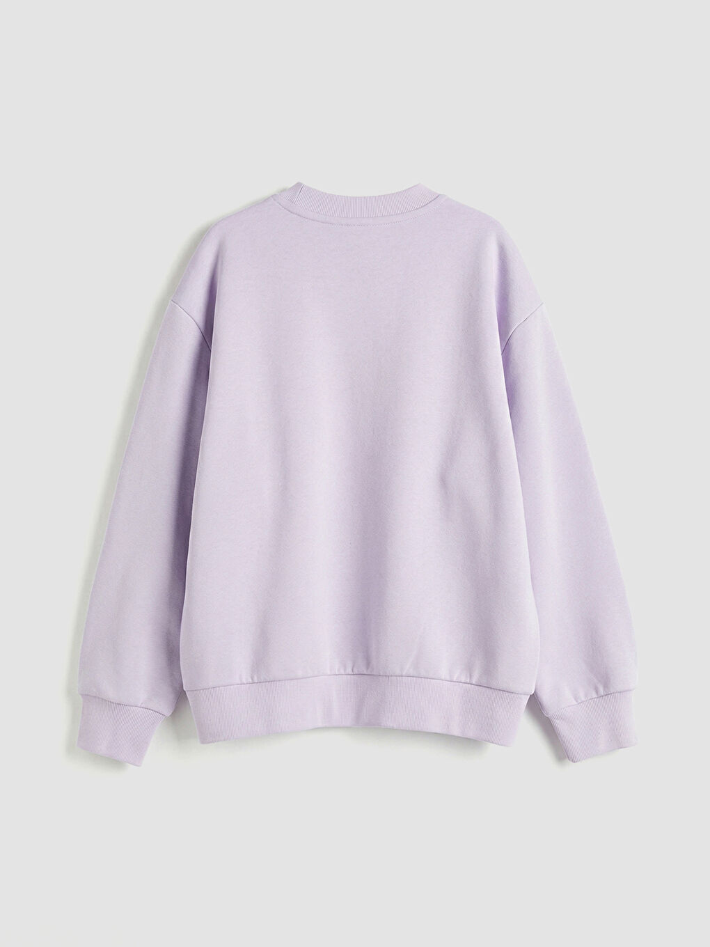 Lila Stitch Baskılı Kız Çocuk Kalın Sweatshirt-1