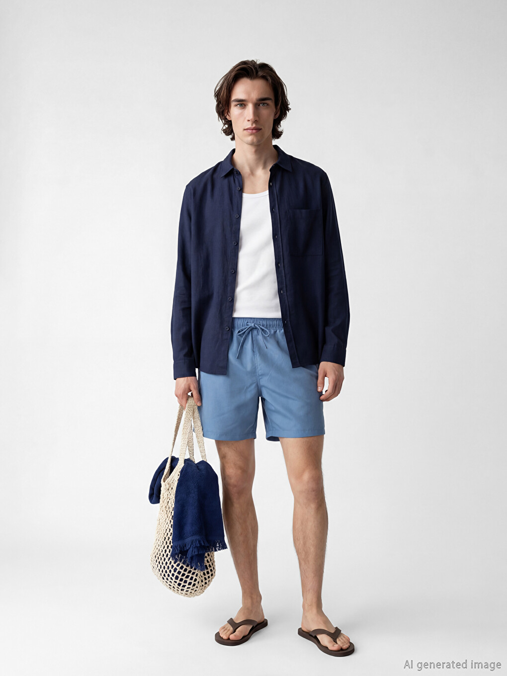 Man Blue Swimming Shorts
