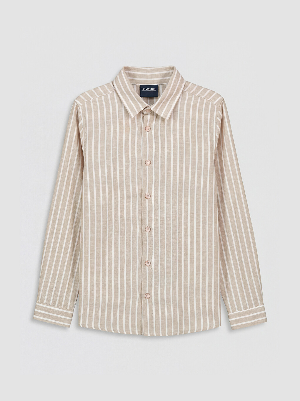 Striped Linen Blend Boys' Shirt-1