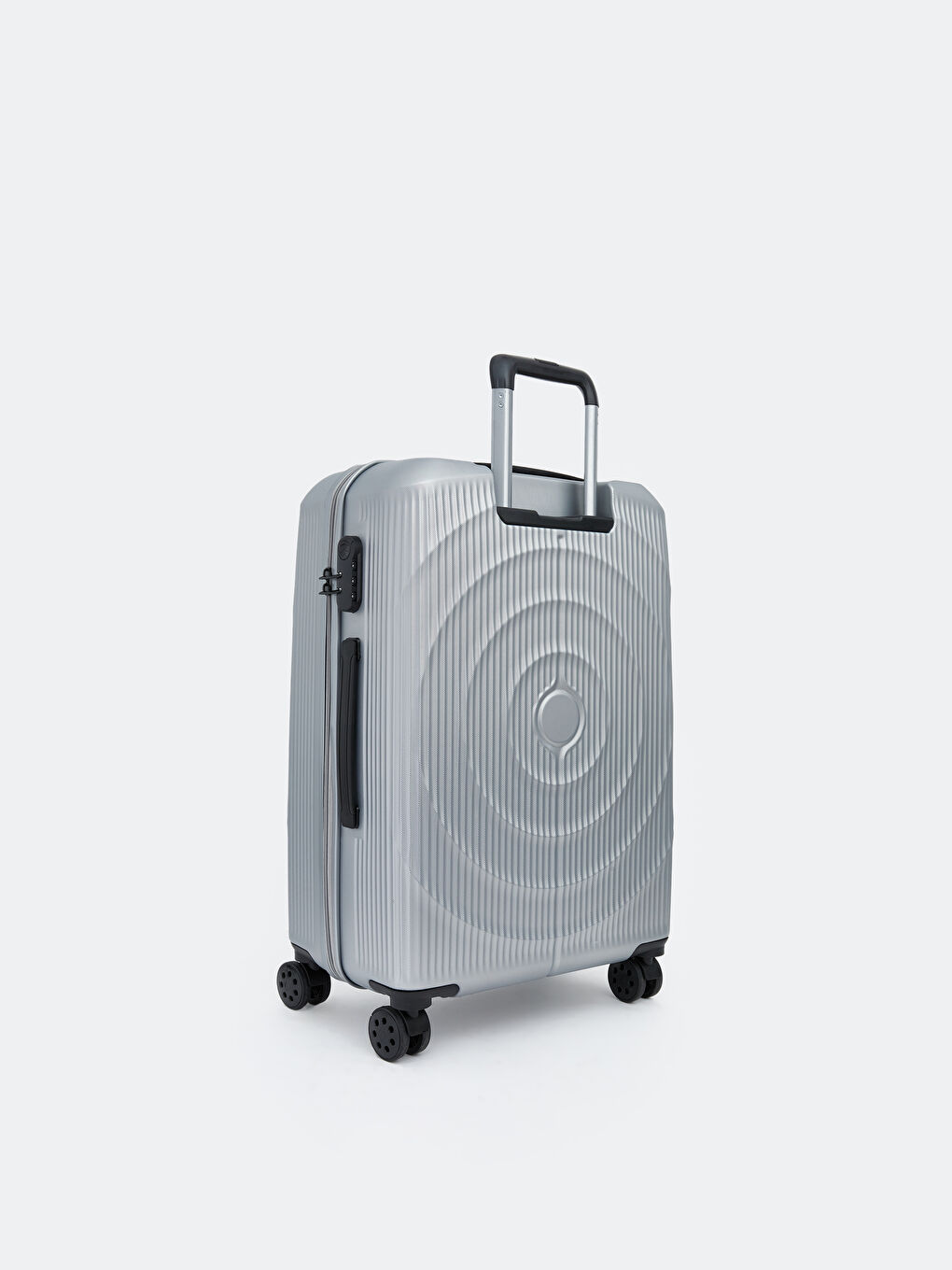 Gri Kilit Detaylı Küçük Boy Valiz-1