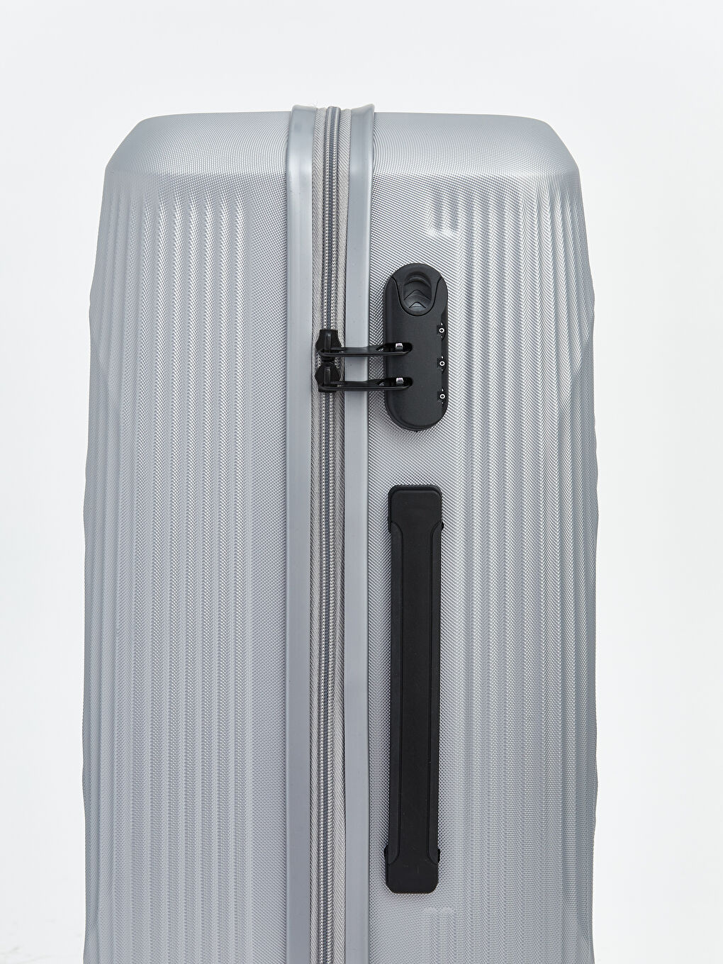 Gri Kilit Detaylı Büyük Boy Valiz-3