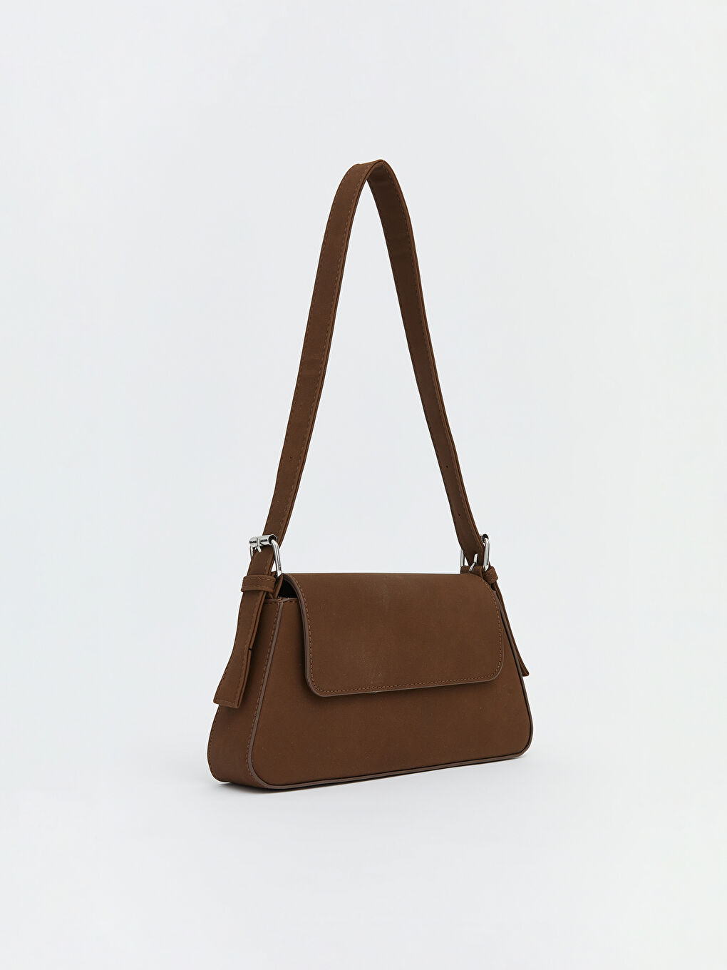 حقيبة كتف للسيدات من جلد سويدي صناعي-1