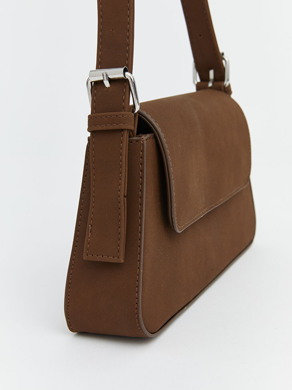 حقيبة كتف للسيدات من جلد سويدي صناعي-2