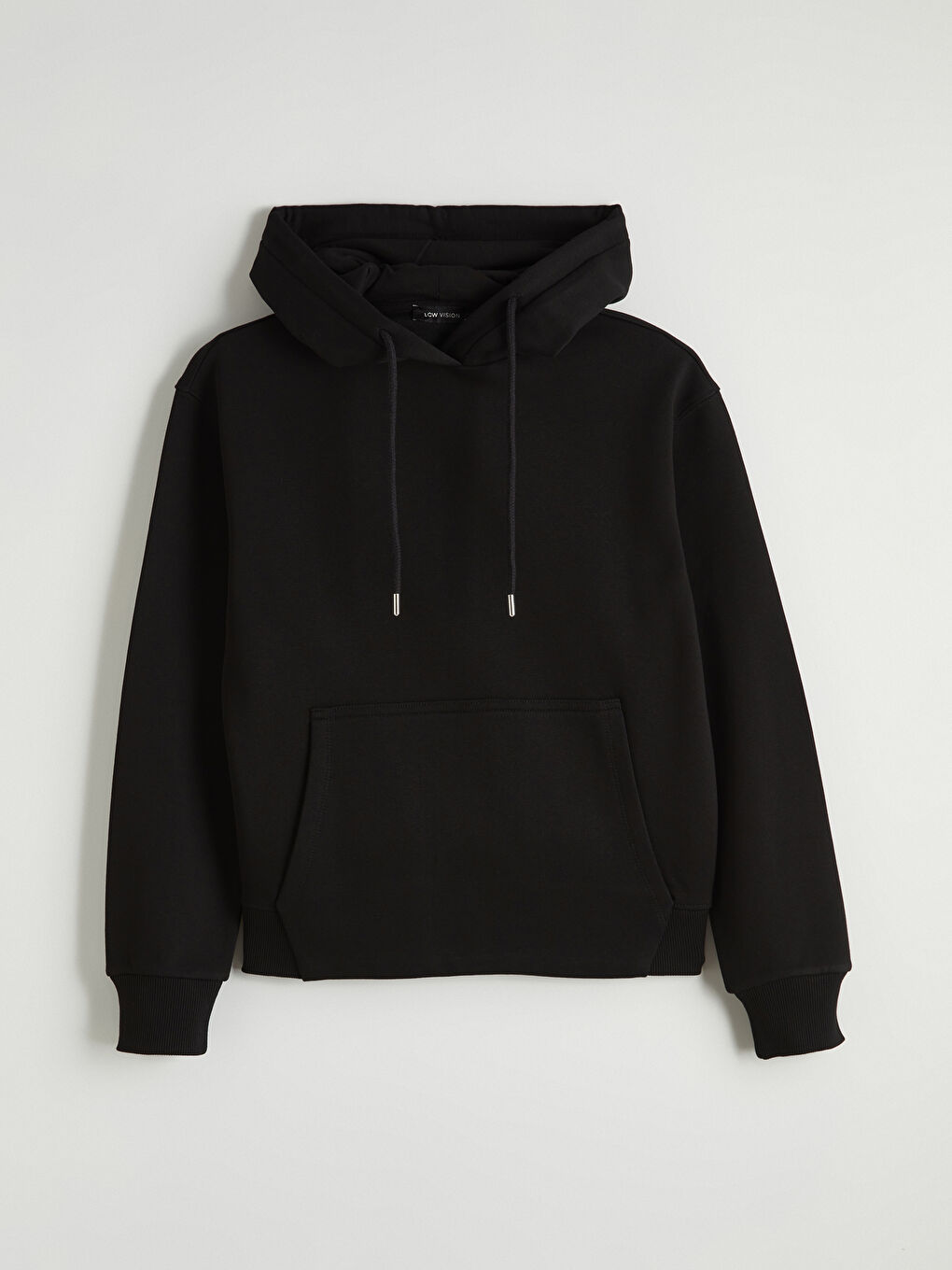 Siyah Oversize Kadın Kalın Hoodie-5