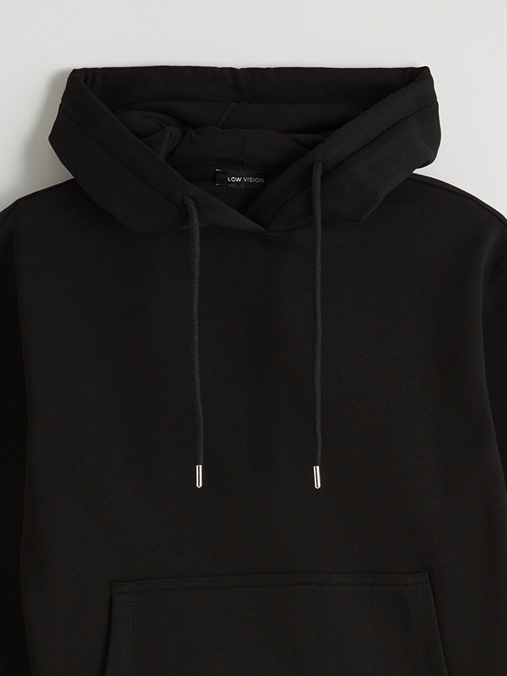 Siyah Oversize Kadın Kalın Hoodie-6