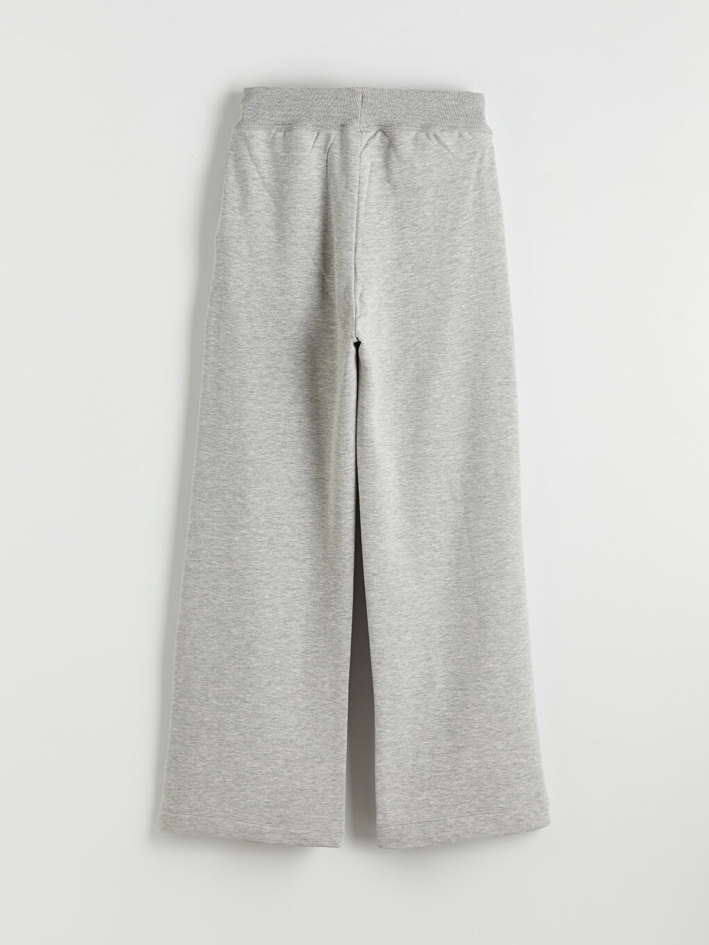 Gri Beli Lastikli Kadın Kalın Eşofman Altı-1