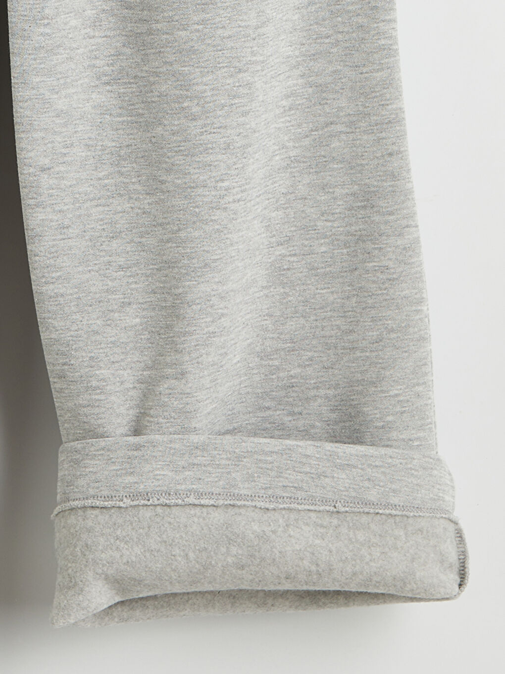 Gri Beli Lastikli Kadın Kalın Eşofman Altı-2