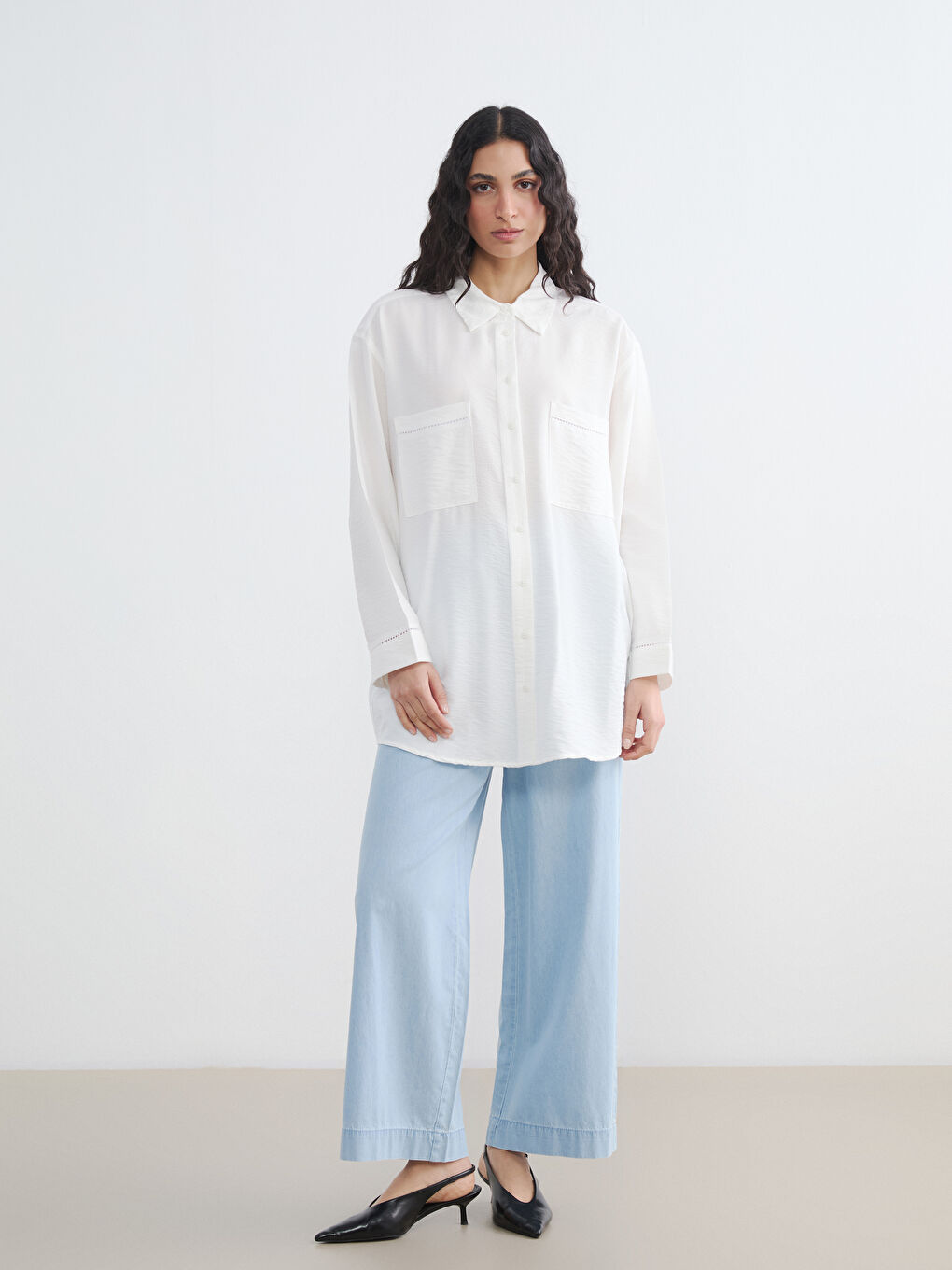 Woman ECRU Shirt Tunic-1