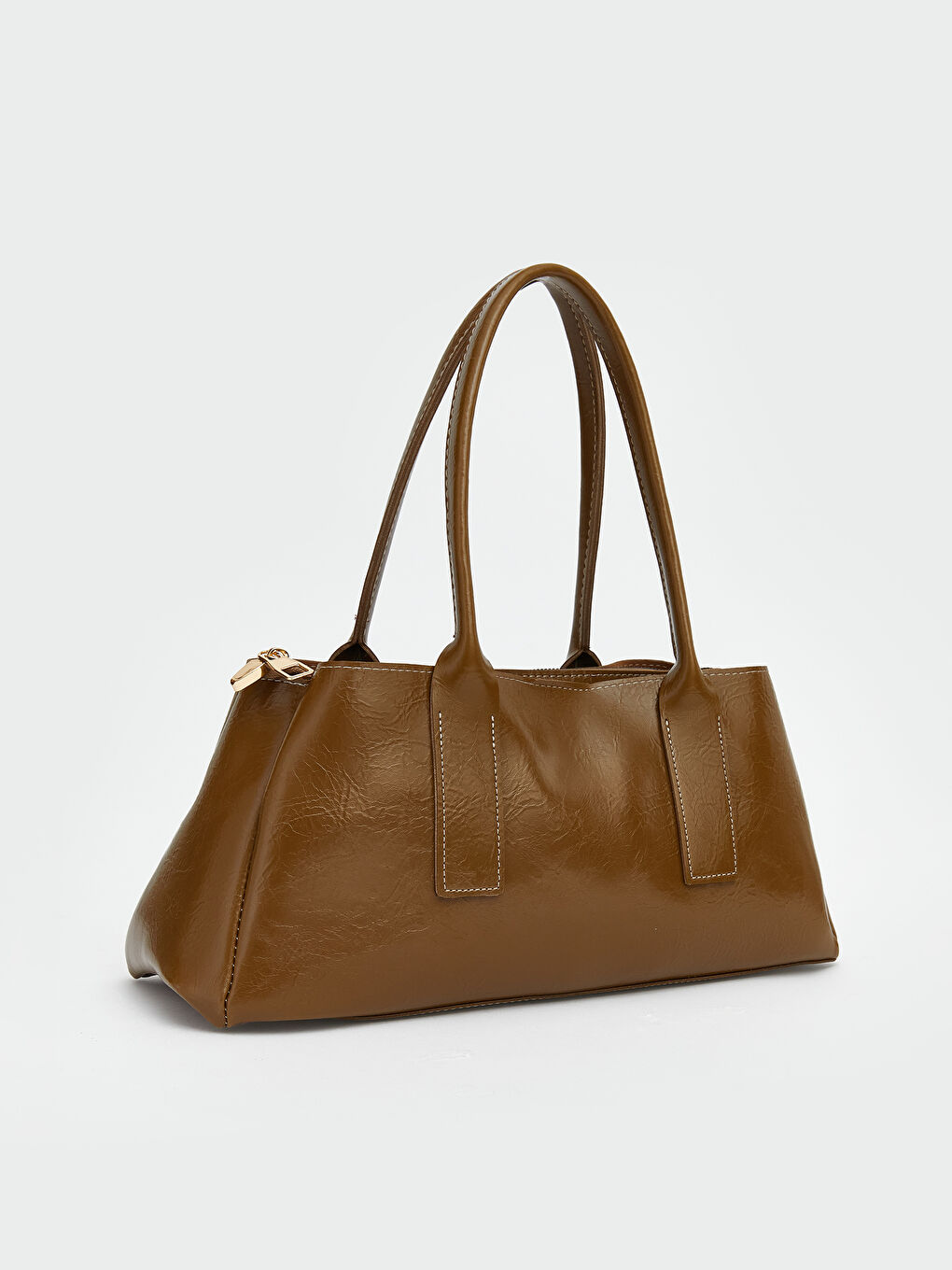 Yeşil Deri Görünümlü Kadın Omuz Çantası-1