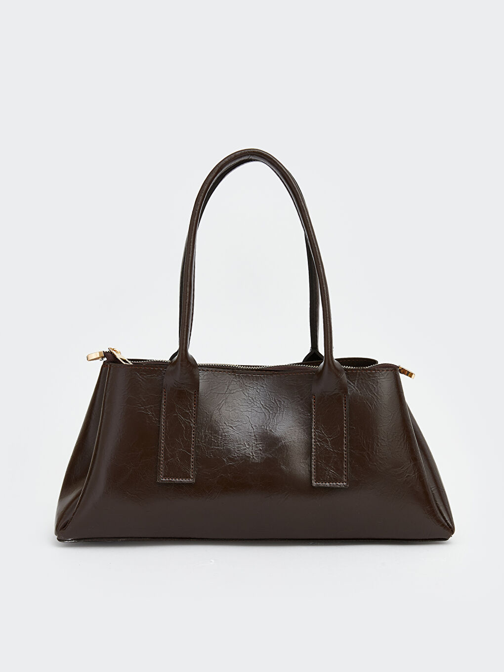 Kahverengi Deri Görünümlü Kadın Omuz Çantası