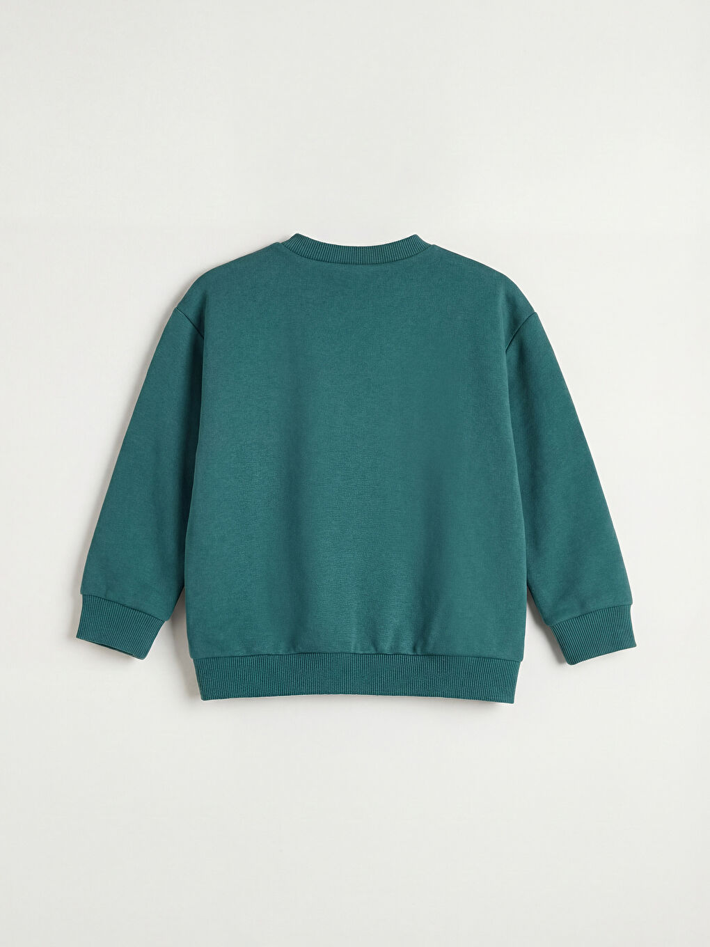 Yeşil Bisiklet Yaka Baskılı Erkek Çocuk Sweatshirt-1