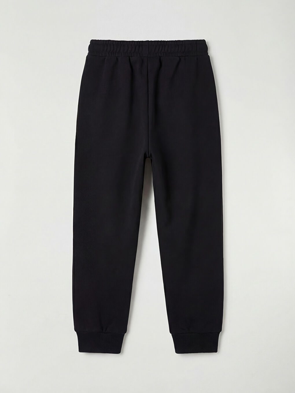 Siyah Standard Fit Beli Lastikli Erkek Çocuk Eşofman Altı-1