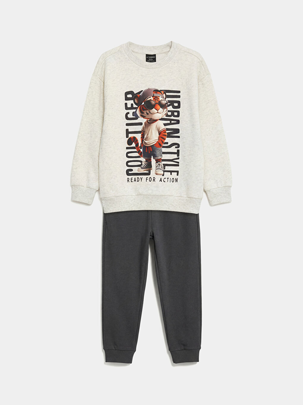 Beyaz Bisiklet Yaka Erkek Bebek Takım