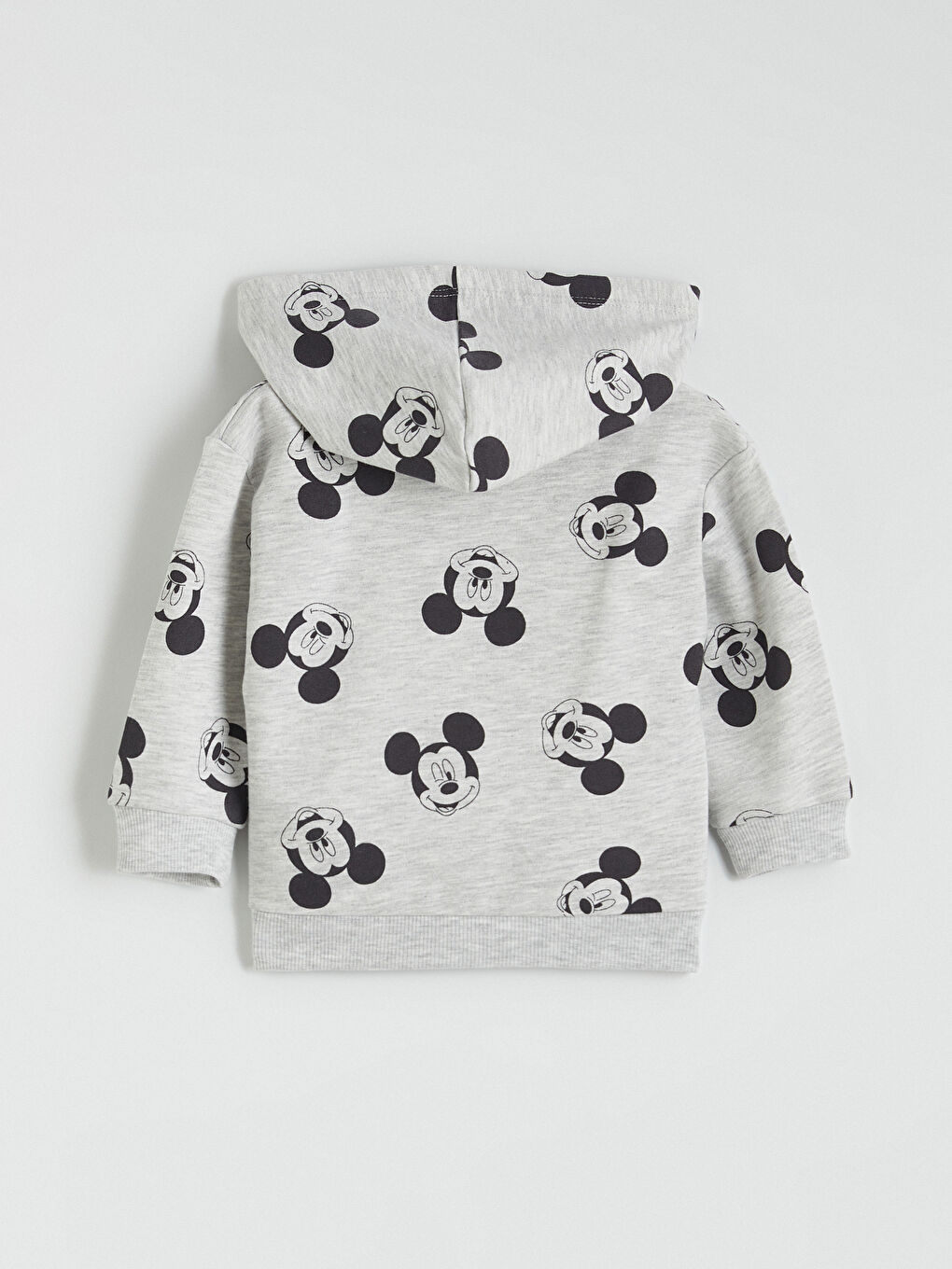 Gri Mickey Mouse Baskılı Erkek Bebek Hırka-2