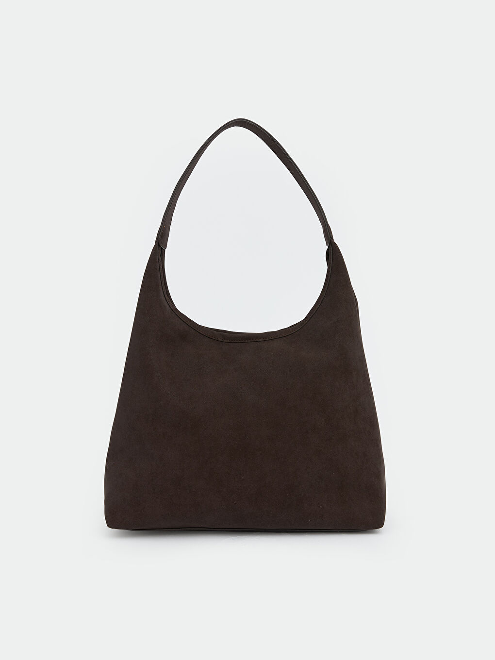 Kahverengi Süet Görünümlü Kadın Omuz Çantası