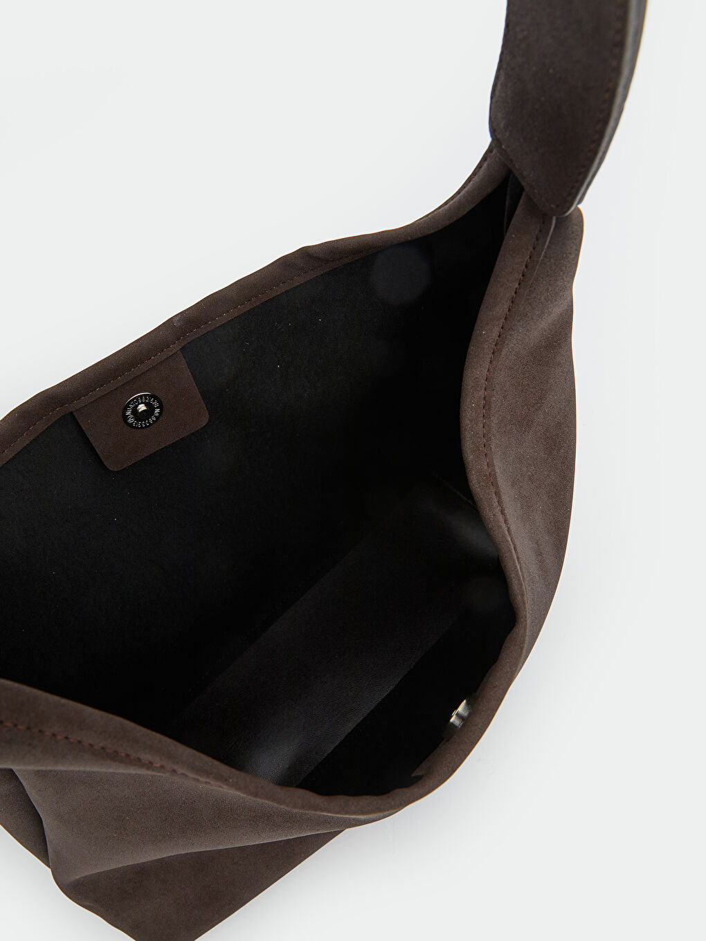 Kahverengi Süet Görünümlü Kadın Omuz Çantası-2