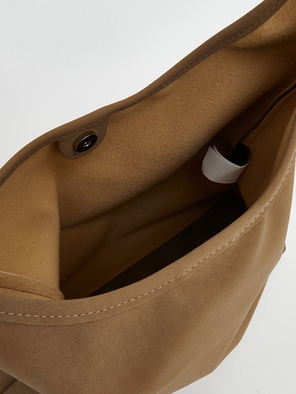 Kahverengi Süet Görünümlü Kadın Omuz Çantası-3