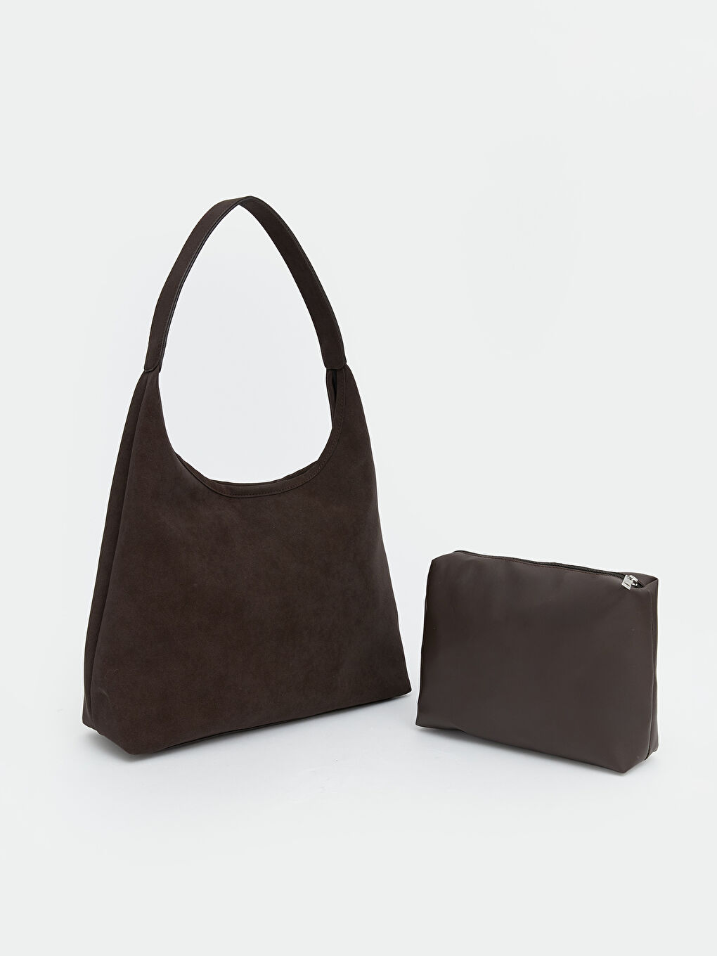 Kahverengi Süet Kadın Omuz Çantası-1