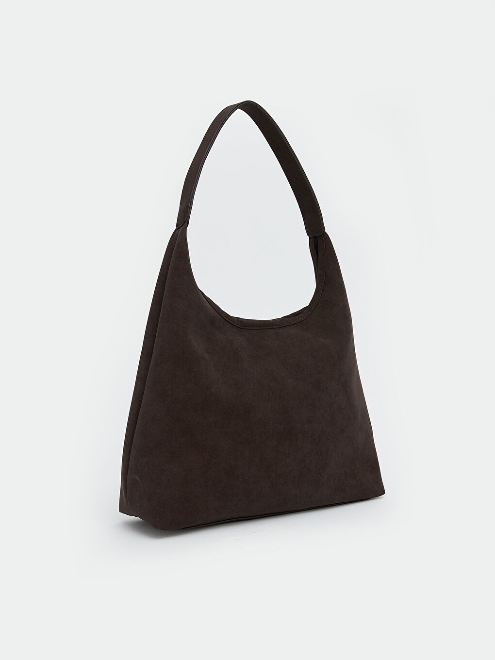 Kahverengi Süet Kadın Omuz Çantası-2