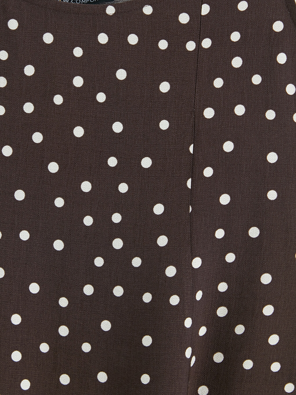 Square Neck Polka Dot A Form Dress-5