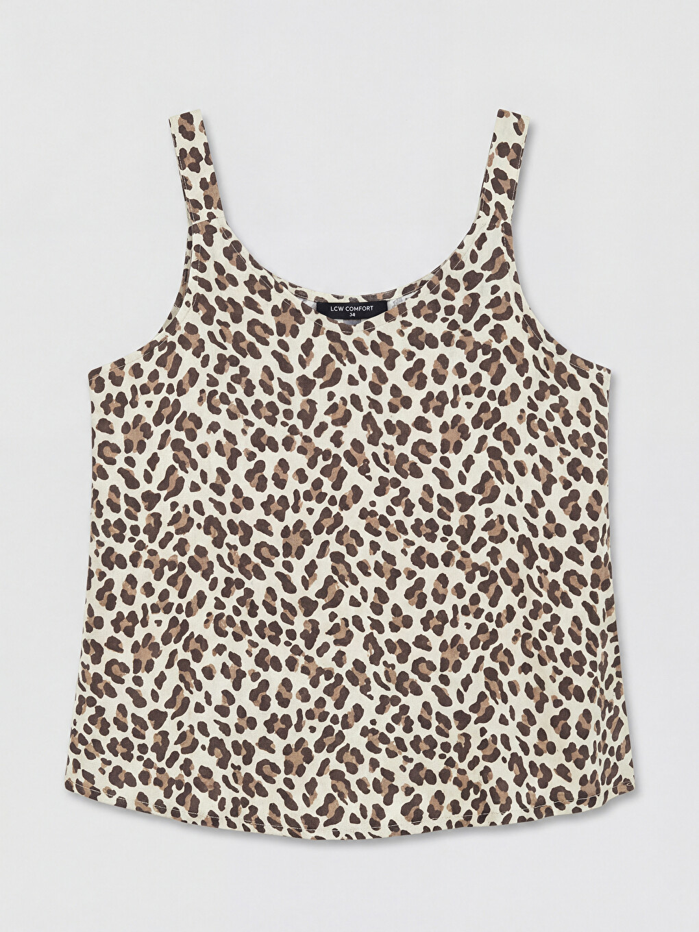U Neck Leopard Print Blouse-3