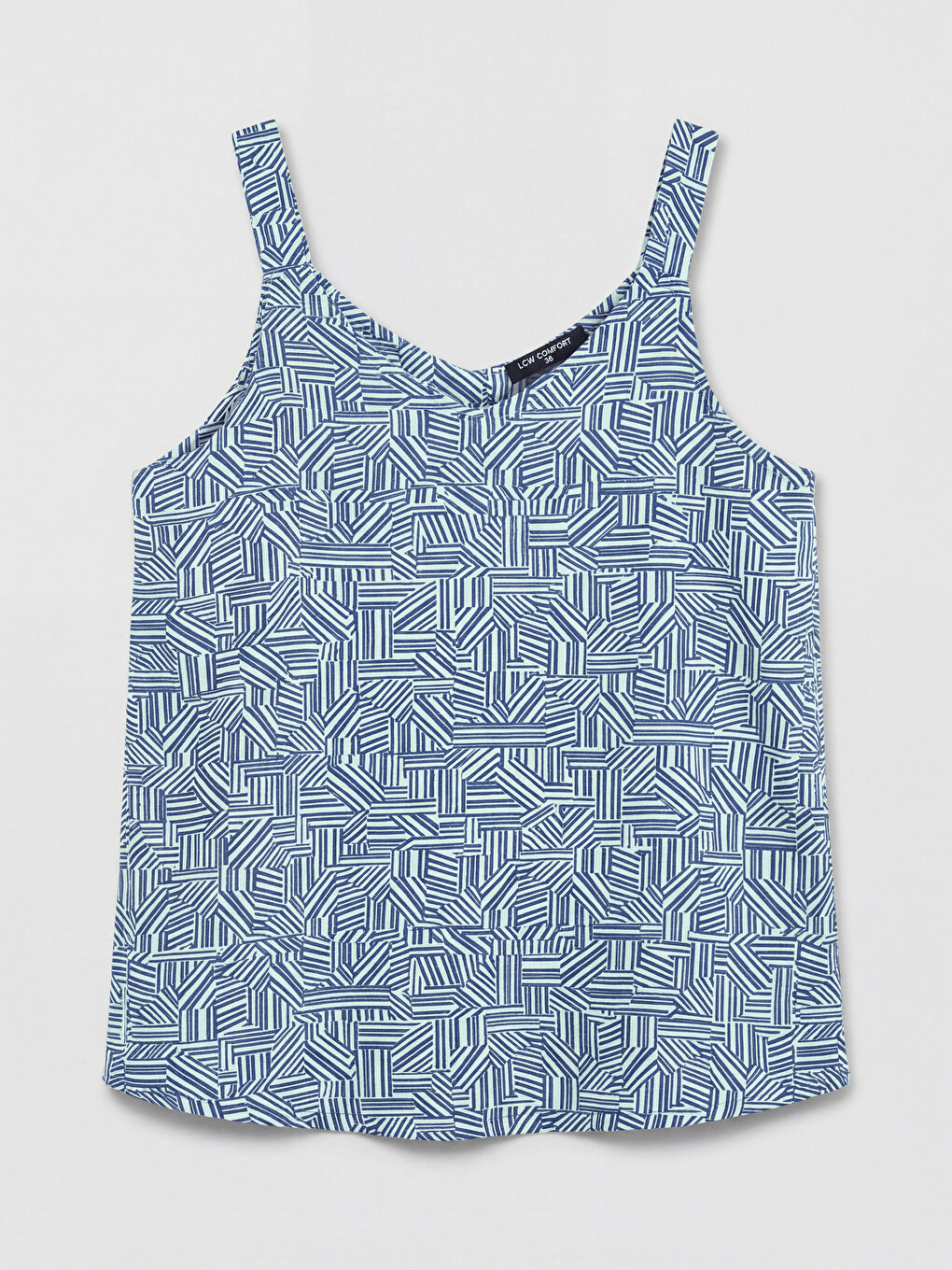 U Neck Patterned Blouse-3