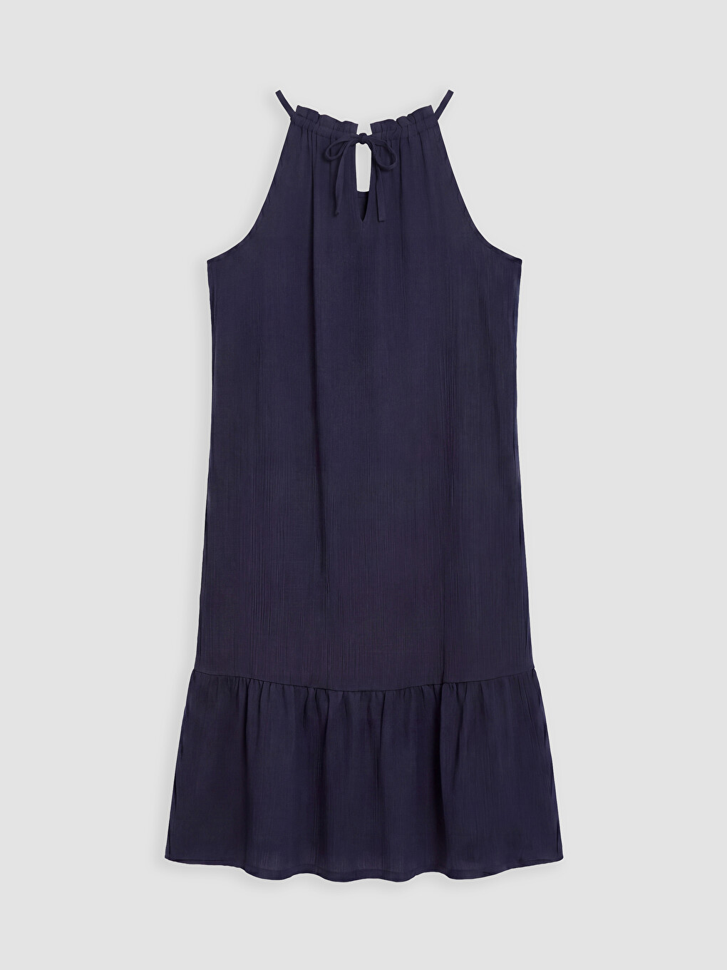 Halter Neck Frilled Dress-5