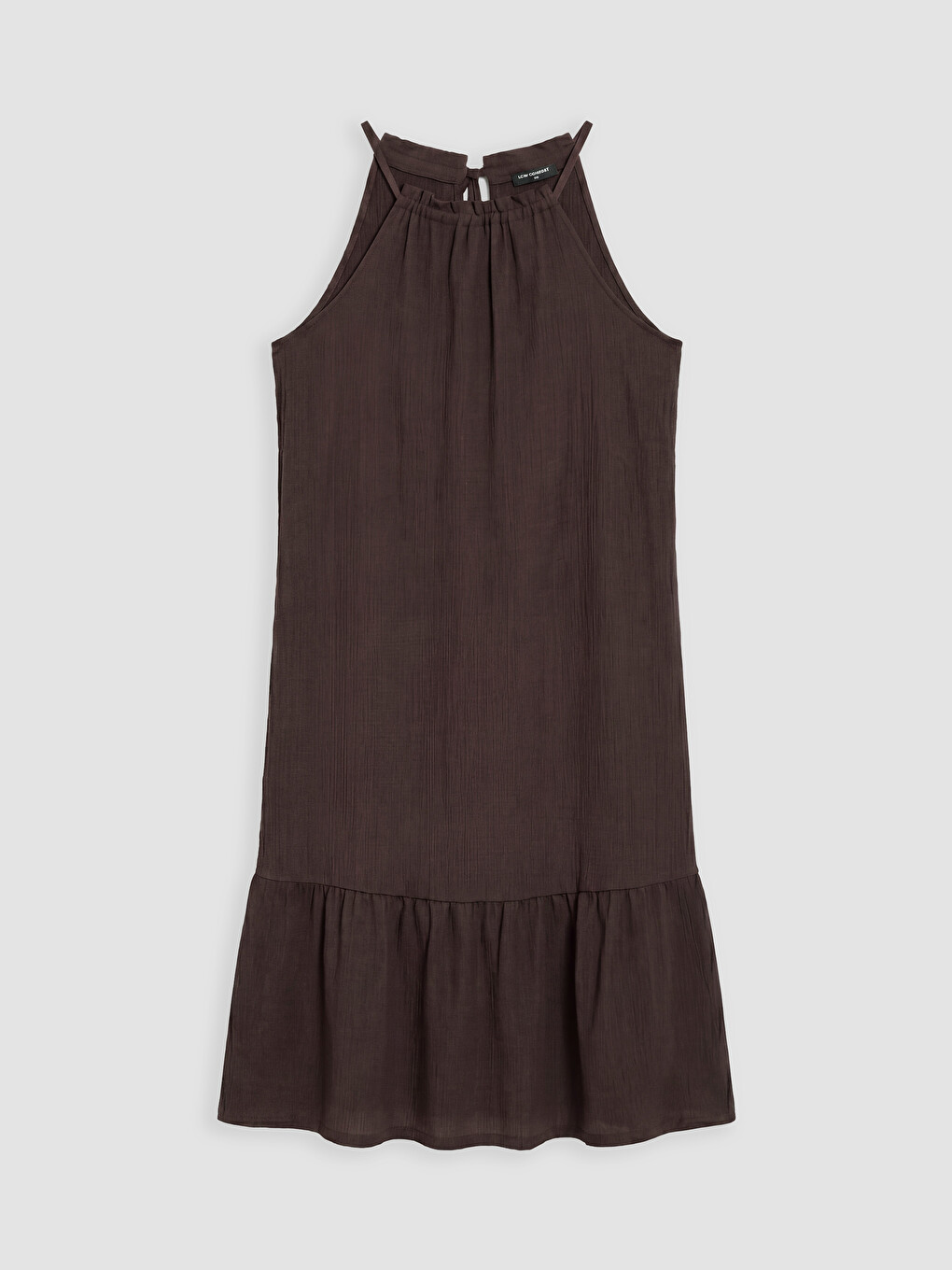 Halter Neck Frilled Dress-4