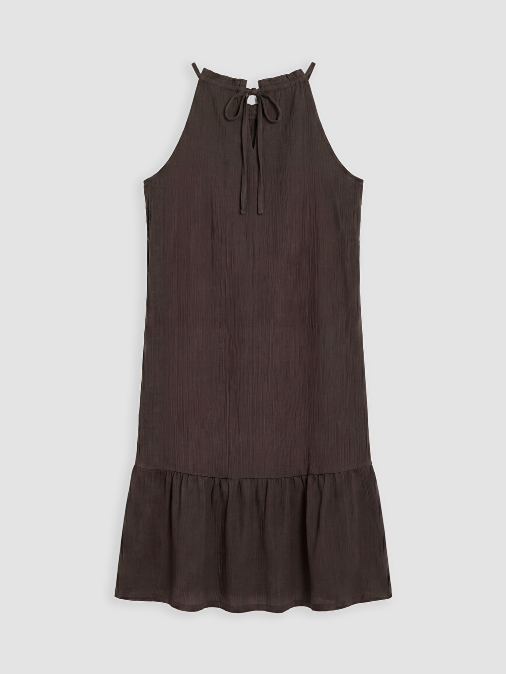 Halter Neck Frilled Dress-5