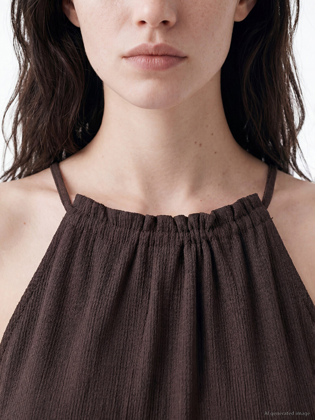 Halter Neck Frilled Dress-2