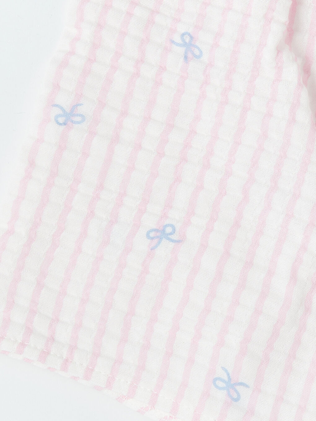 Beyaz Bisiklet Yaka Kız Çocuk Şortlu Pijama Takımı-6