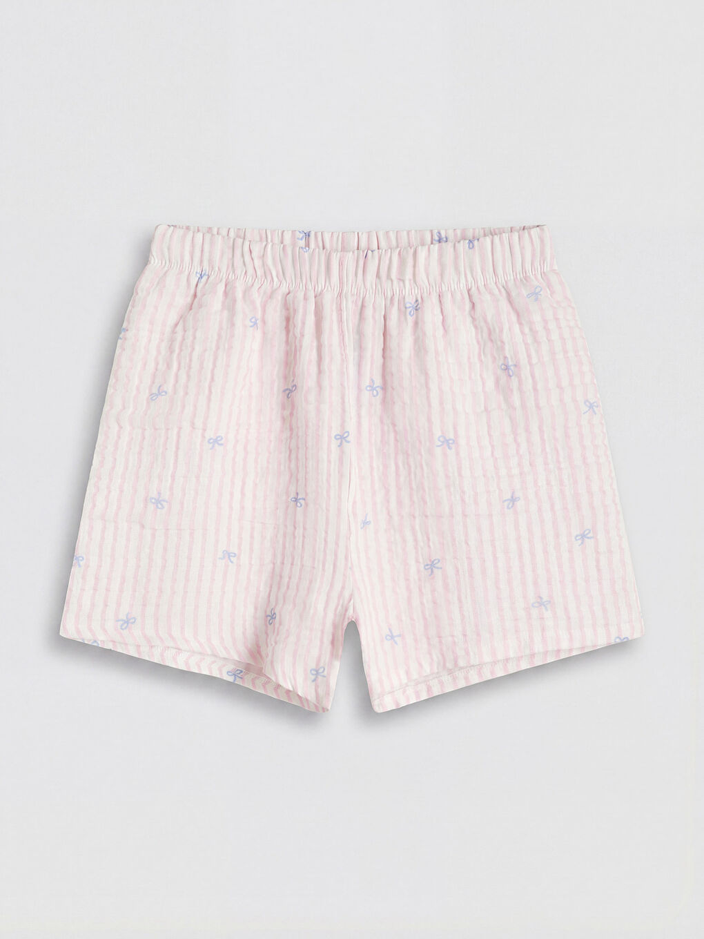 Beyaz Desenli Kız Çocuk Şortlu Pijama Takımı-3