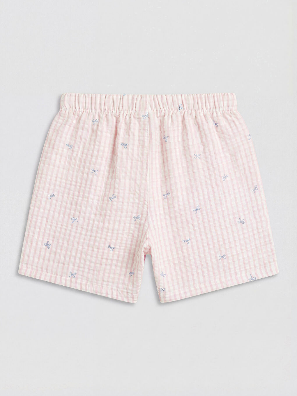 Beyaz Desenli Kız Çocuk Şortlu Pijama Takımı-4