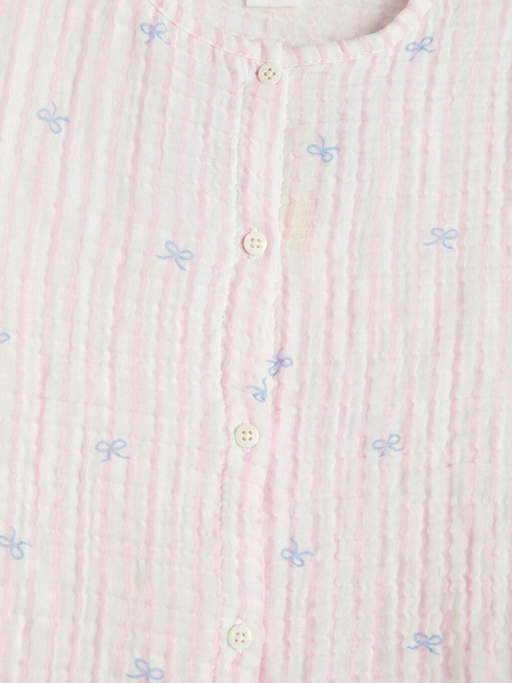 Beyaz Desenli Kız Çocuk Şortlu Pijama Takımı-5