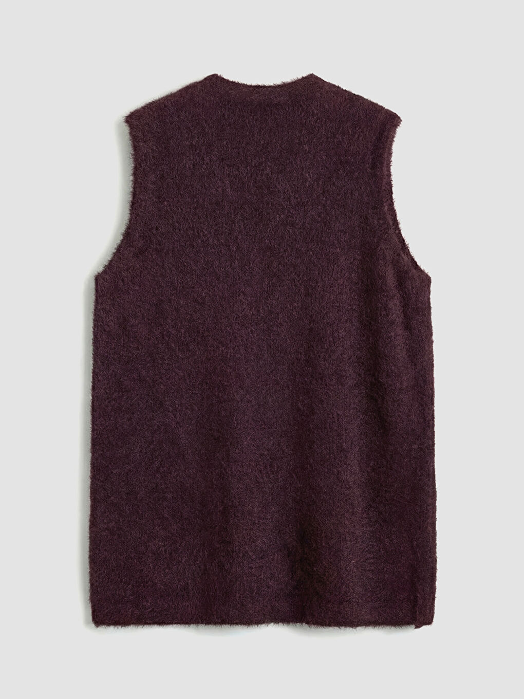 Mürdüm V Yaka Kadın Triko Yelek	-1