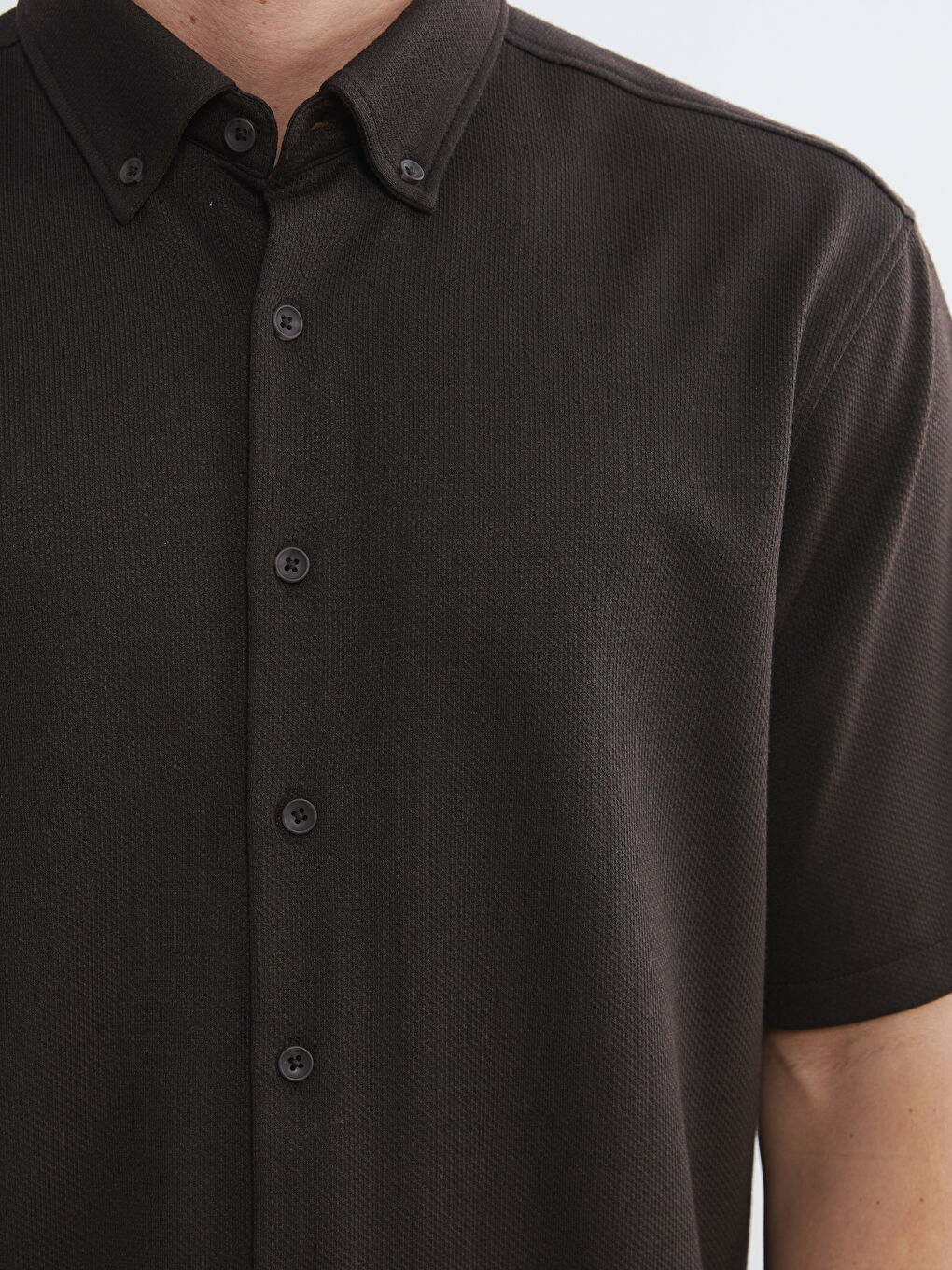 Kahverengi Regular Fit Erkek Gömlek-3