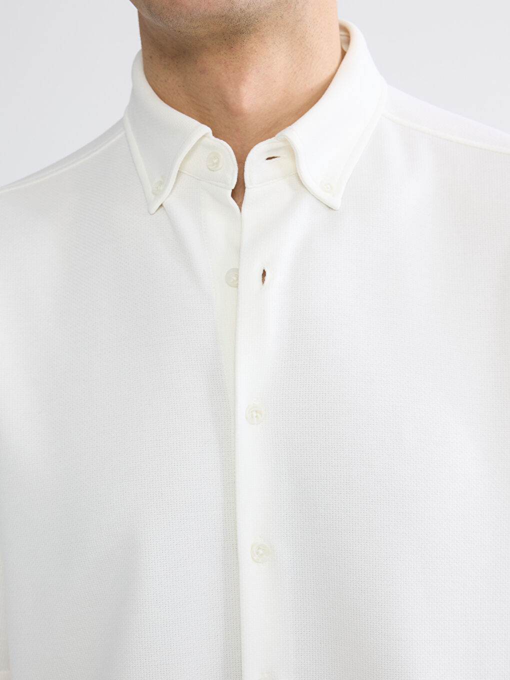 Ekru Regular Fit Erkek Gömlek-2
