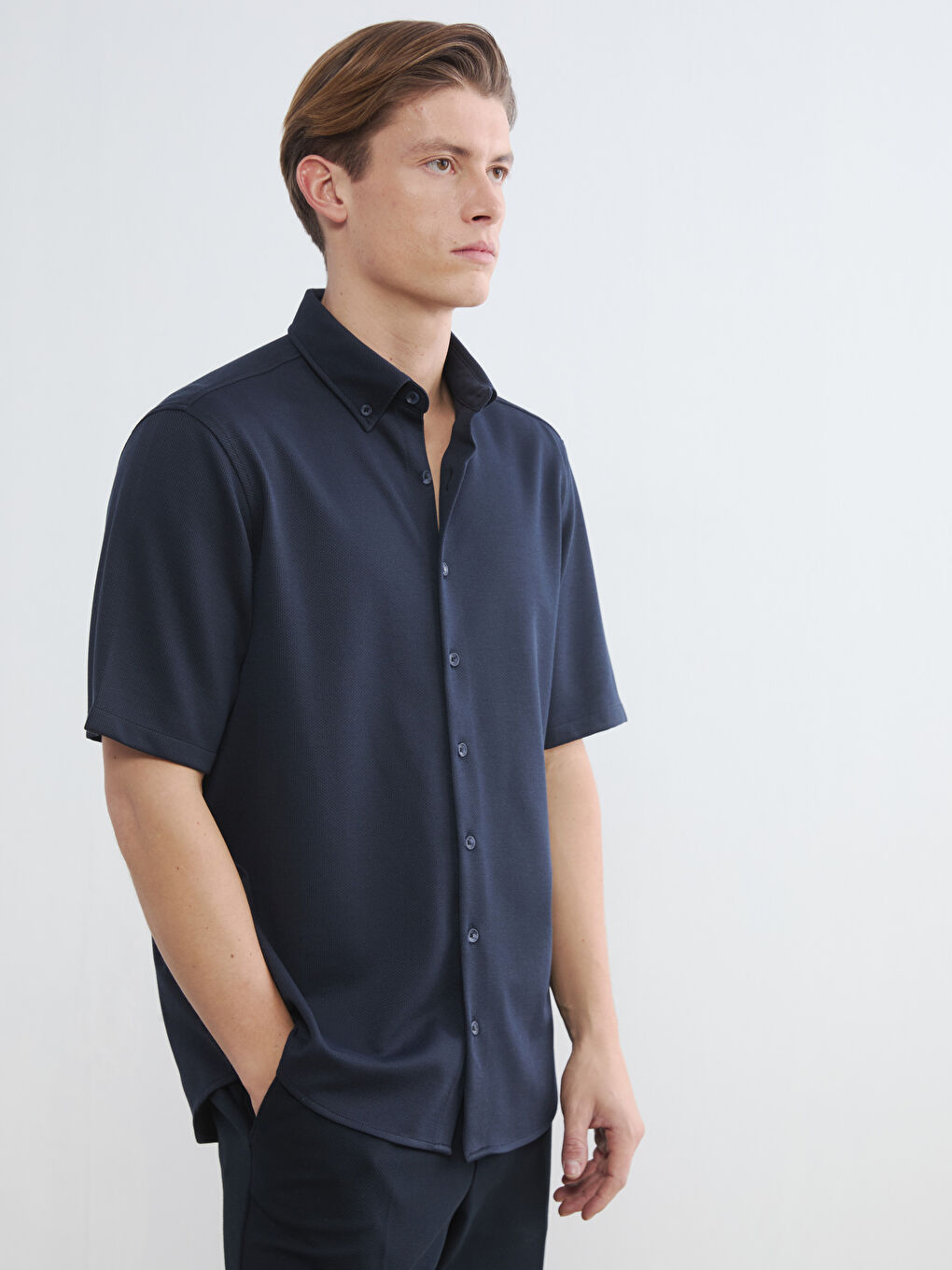 Lacivert Regular Fit Erkek Gömlek