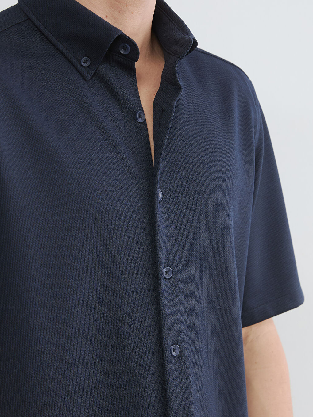 Lacivert Regular Fit Erkek Gömlek-2