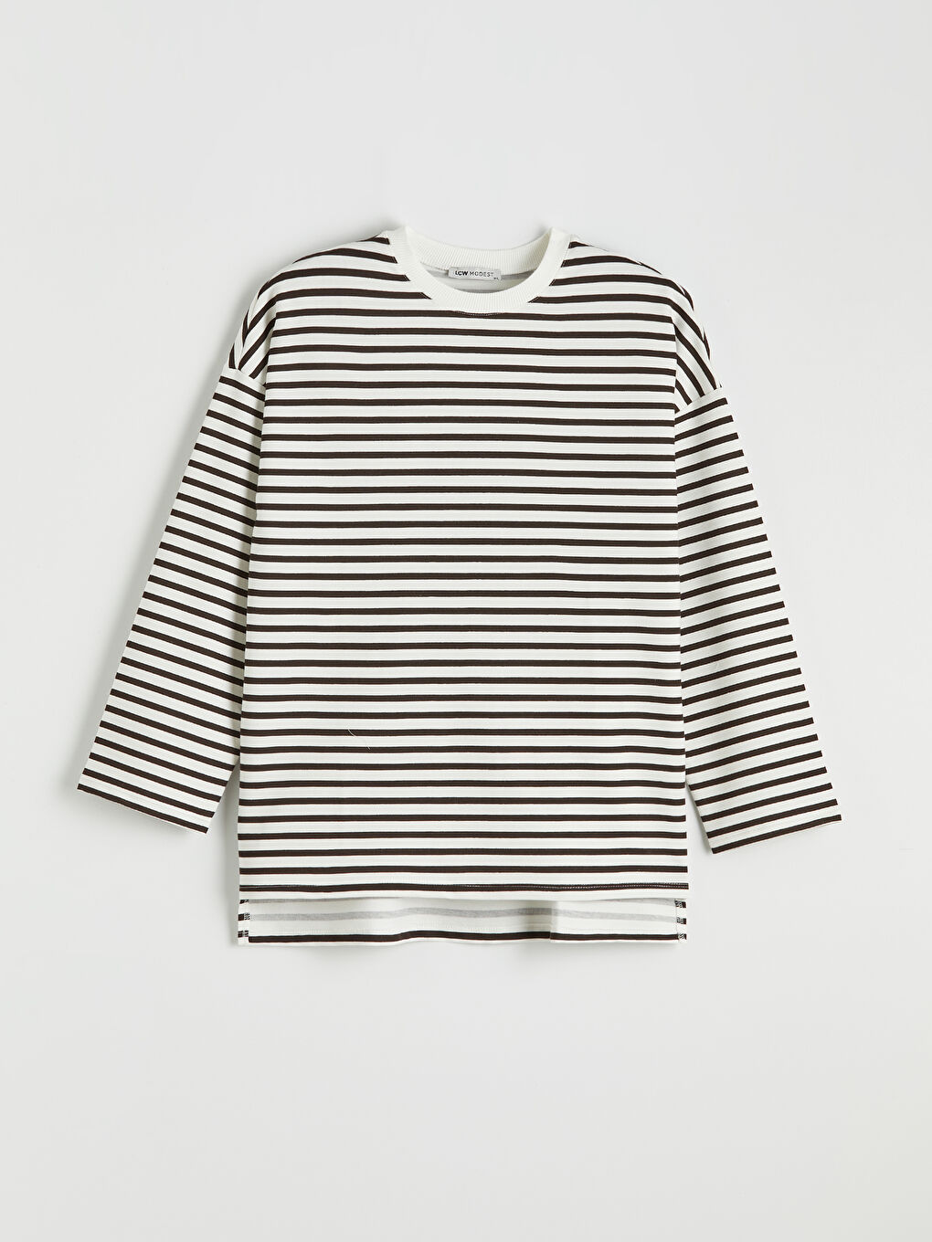 Striped Oversized Women's Sweatshirt Tunic-4