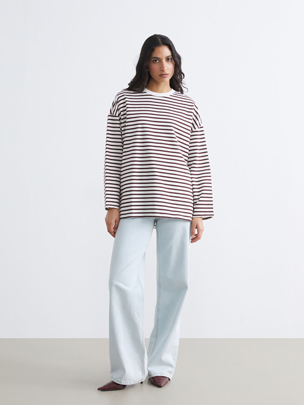 Relaxed Fit Women's Sweatshirt Tunic-1