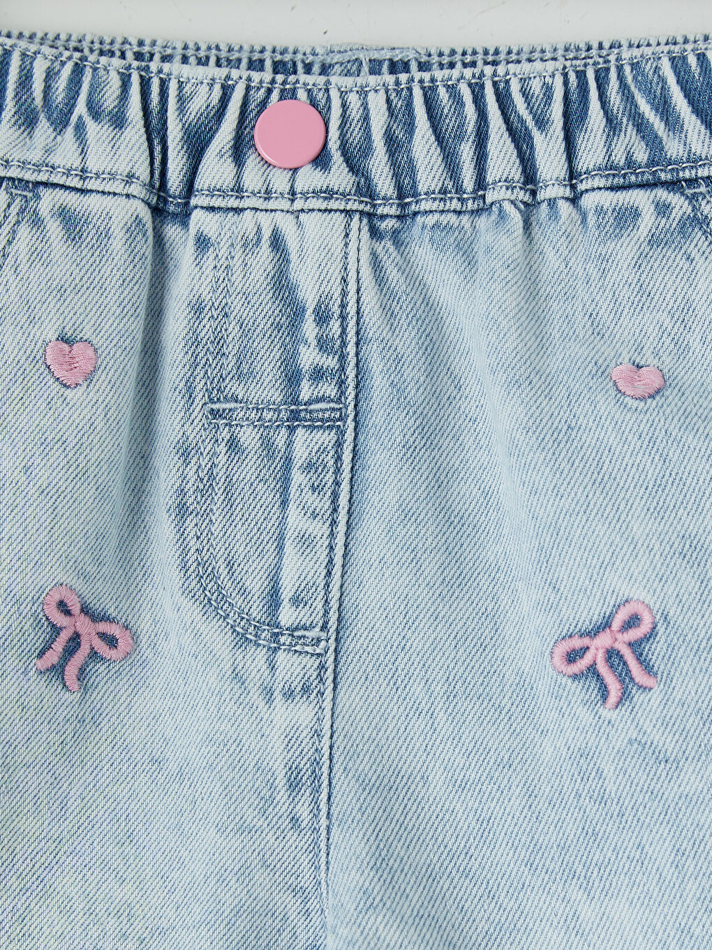 Girl Blue Denim Shorts-1