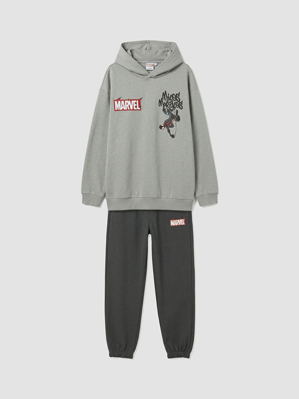 Gri Spider-Man Baskılı Erkek Çocuk Eşofman Takımı