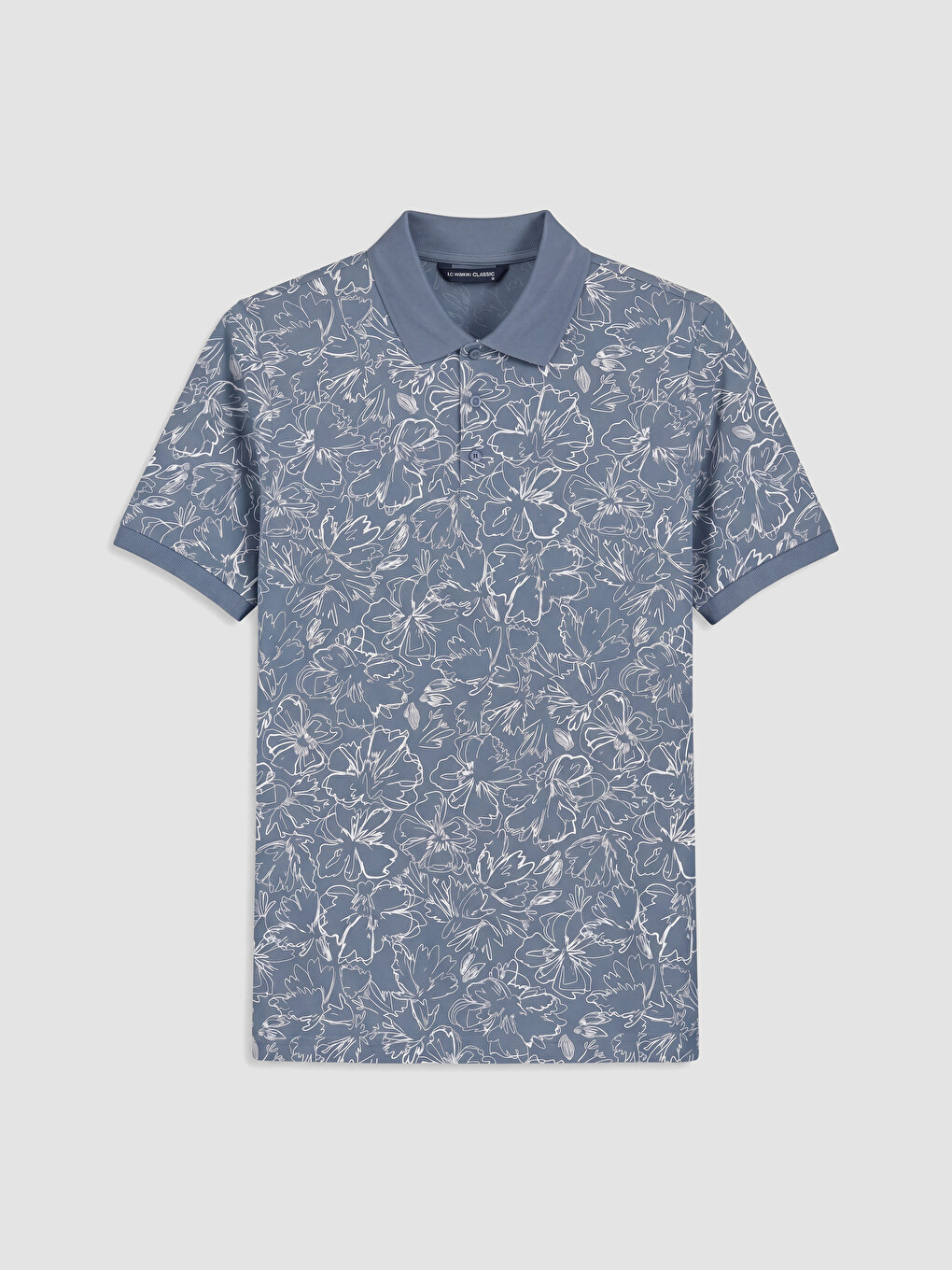 T-shirt à col polo imprimé pour homme-4