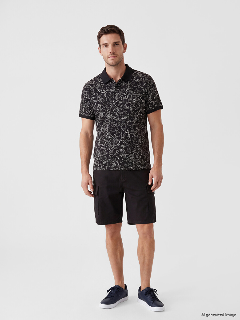 LCWAIKIKI Classic Polo Collar Printed Men's T-Shirt - S6L685Z8-LQJ